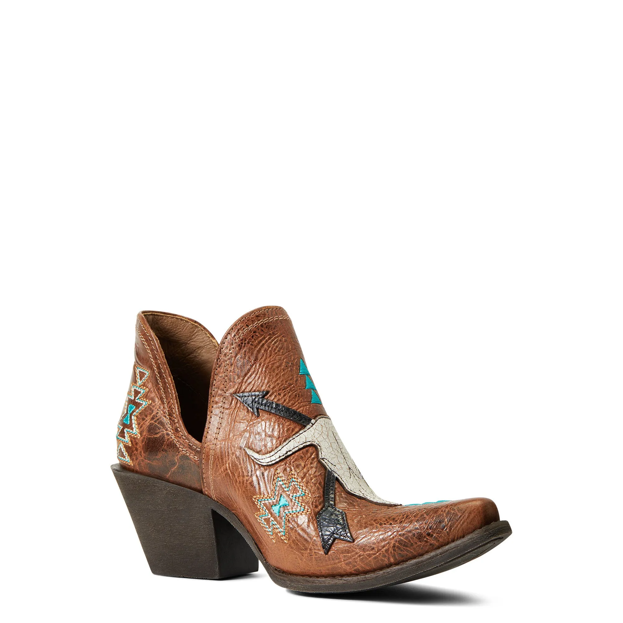 10040376 Ariat Wms Encore Southwestern Distressed Cognac Boots