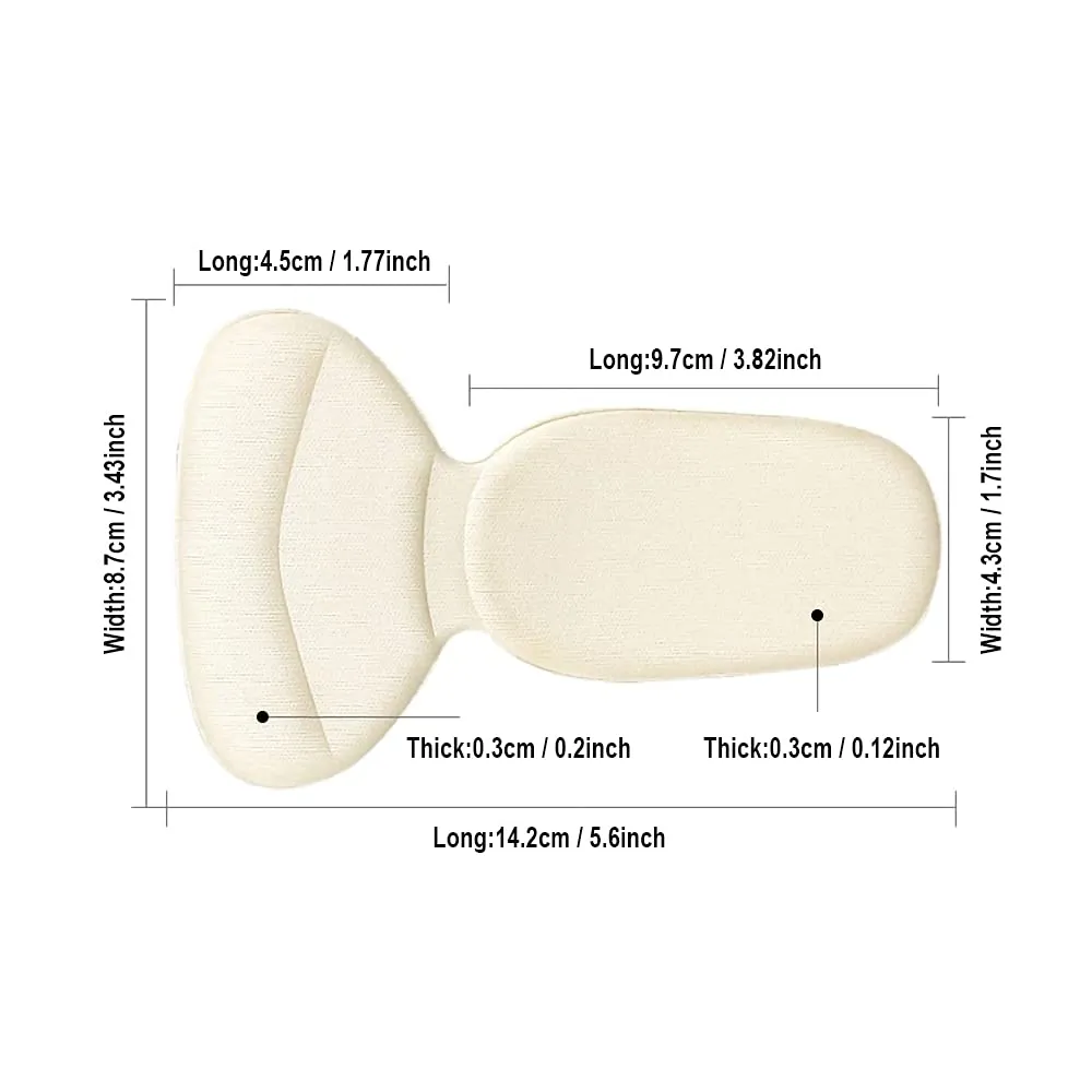 4 Pairs, high Heel Shoe Insole, Achilles Tendon Protection Insole, Soft and Comfortable, self-Adhesive Heel Gel Insole, Cushioning Fasciitis, Heel Spurs.