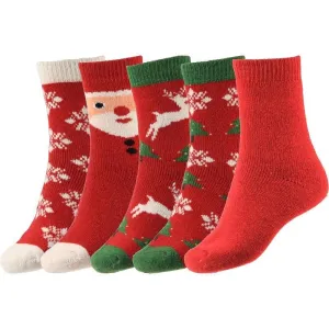 5-Pack Winter Crew Socks - Warmth and Comfort