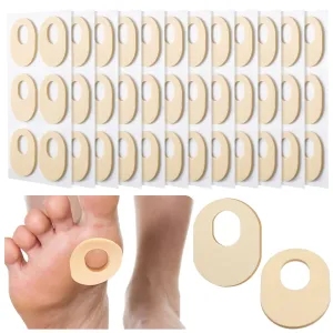 72 Count Soft Foam Callus Cushions Oval Corn Cushion Pads Self Stick Adhesive Foot Care Cushions Waterproof Corn Protectors for Feet Women Men (Beige) Beige