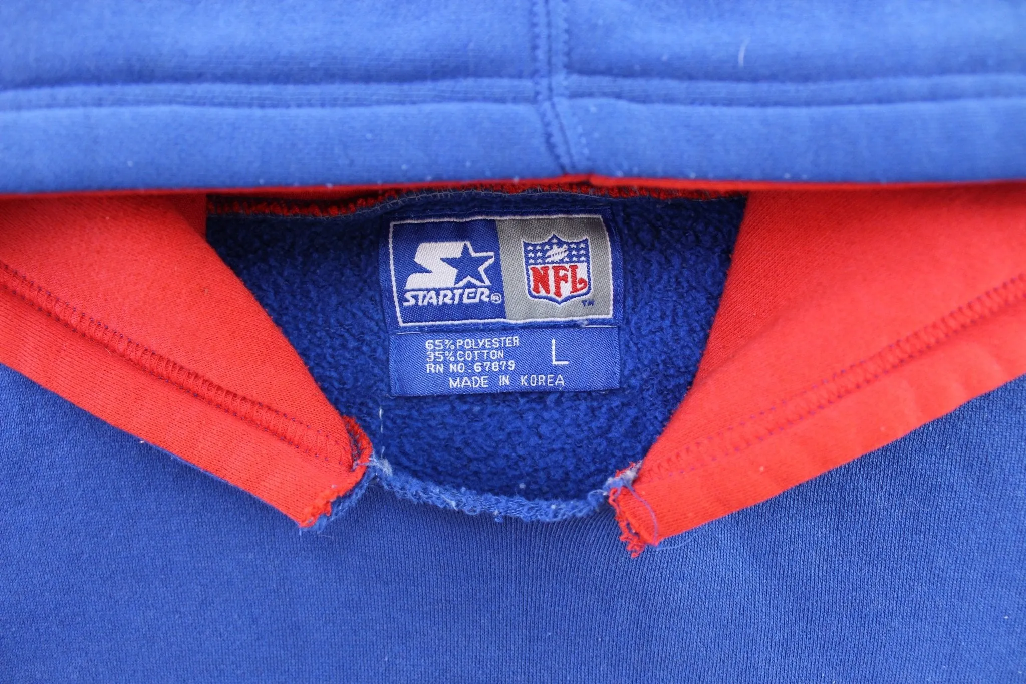 90's New York Giants Embroidered Starter Pullover Hoodie