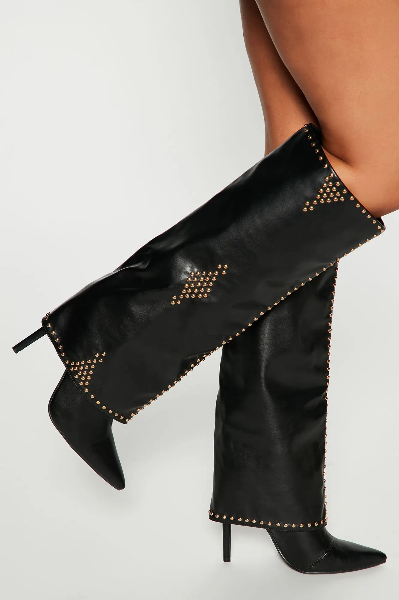 Adelisa Knee High Boots - Black