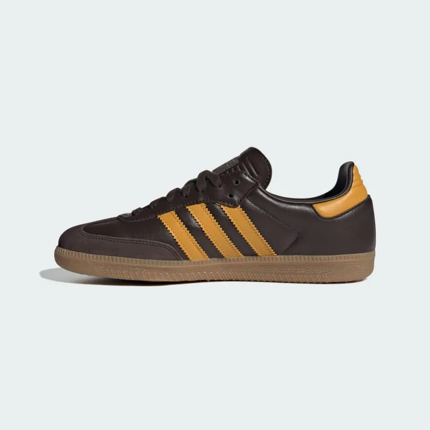 Adidas "Samba OG" Men's Sneakers - Dark Brown / Preloved Yellow / Gum - (*Excluded from Free Shipping)