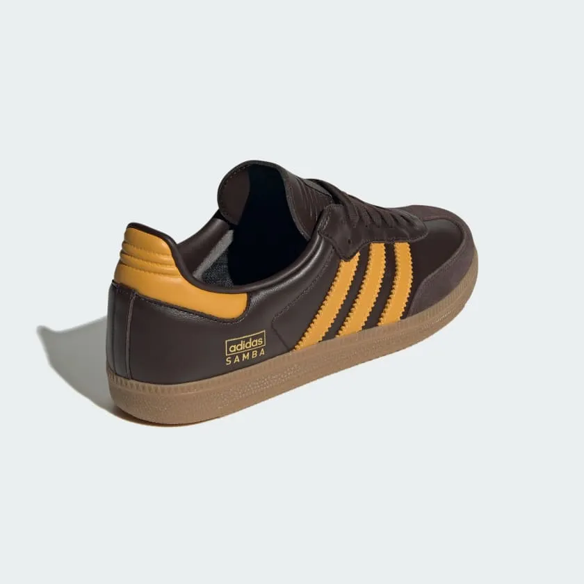 Adidas "Samba OG" Men's Sneakers - Dark Brown / Preloved Yellow / Gum - (*Excluded from Free Shipping)