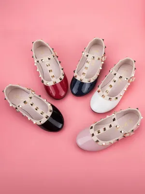 Adorable Leather Studded Flats by Liv and Mia