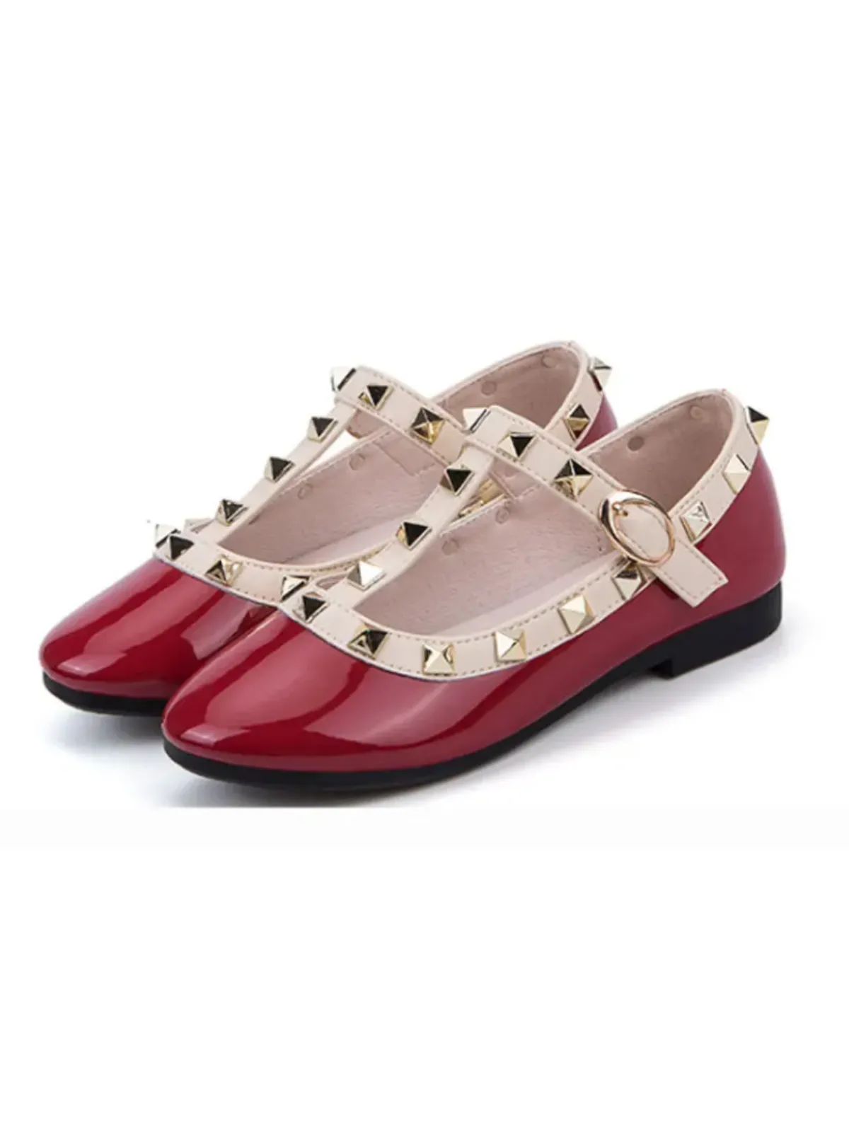 Adorable Leather Studded Flats by Liv and Mia