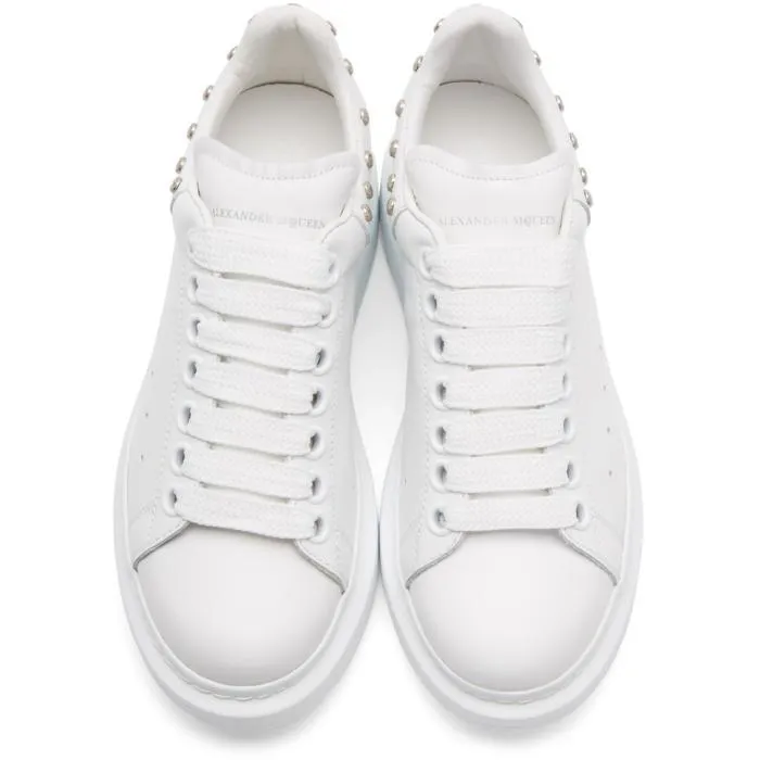 Alexander Mcqueen White Studded Oversized Sneakers