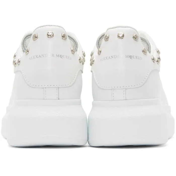 Alexander Mcqueen White Studded Oversized Sneakers