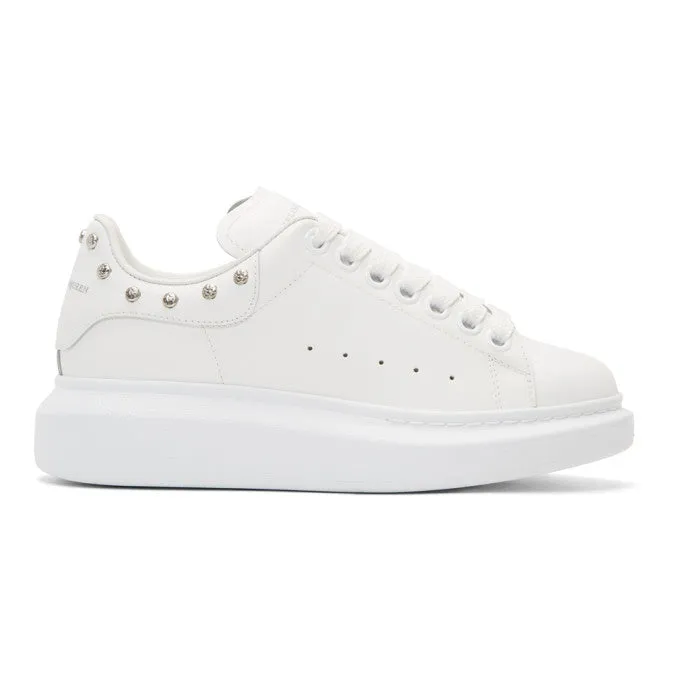 Alexander Mcqueen White Studded Oversized Sneakers