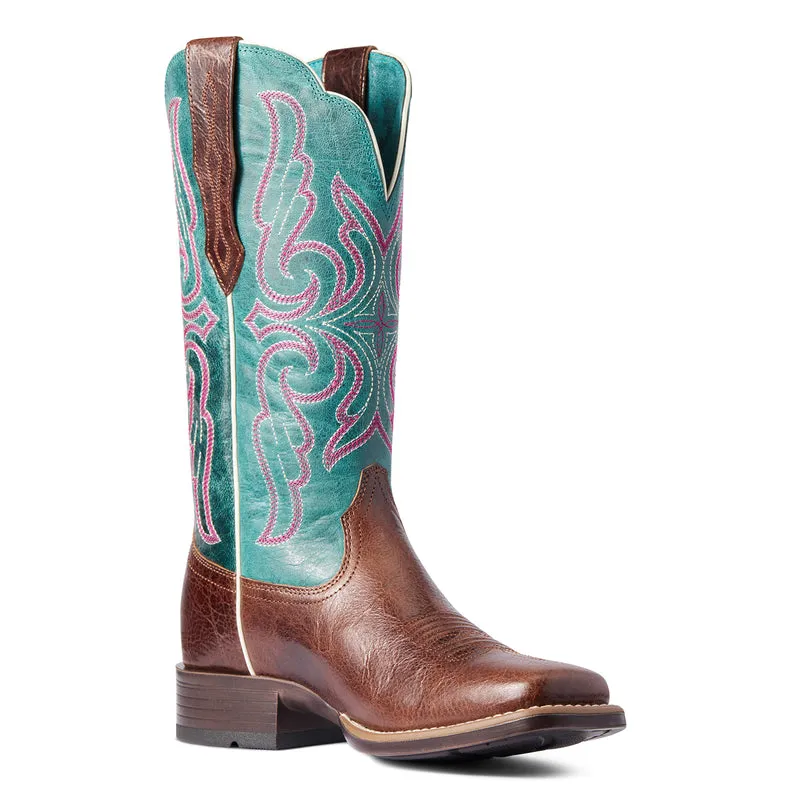 'Ariat' Women's Primera Stretch - Brown / Teal