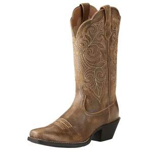 ARIAT WOMEN'S ROUND UP WIDE SQUARE TOE WESTERN BOOT- 10021620