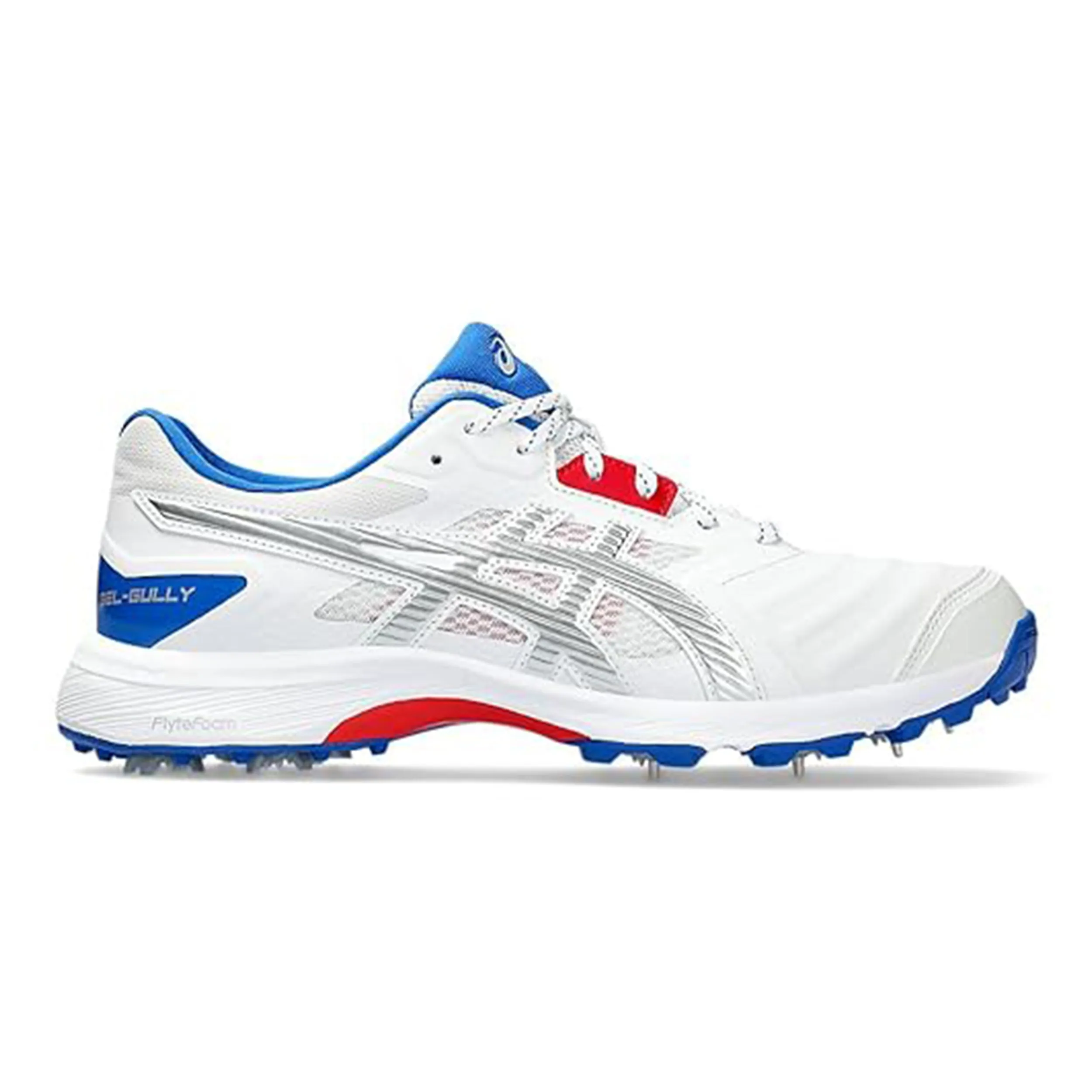 Asics Gel Gully 7 Cricket Shoes (White / Pure Silver) - DOD