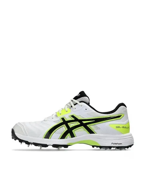 Asics Gel Gully 7 Cricket Shoes (White/ Safety Yellow)