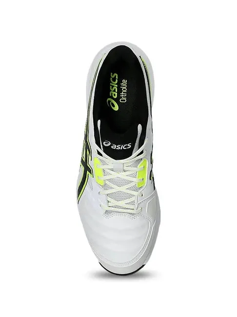 Asics Gel Gully 7 Cricket Shoes (White/ Safety Yellow)