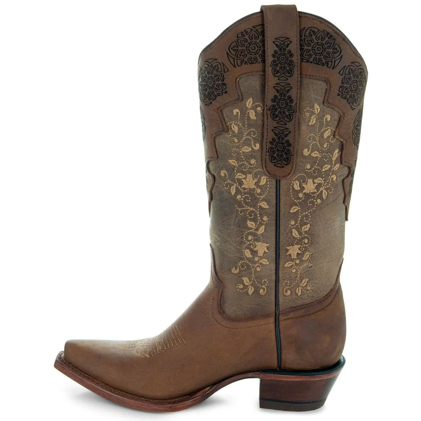 Autumn Gold Women's Embroidered Cowgirl Boots by Soto Boots M4003