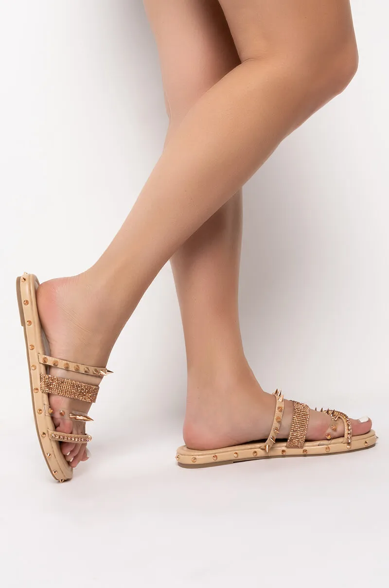 AZALEA WANG FEELIN EXTRA FLAT SANDAL IN NUDE