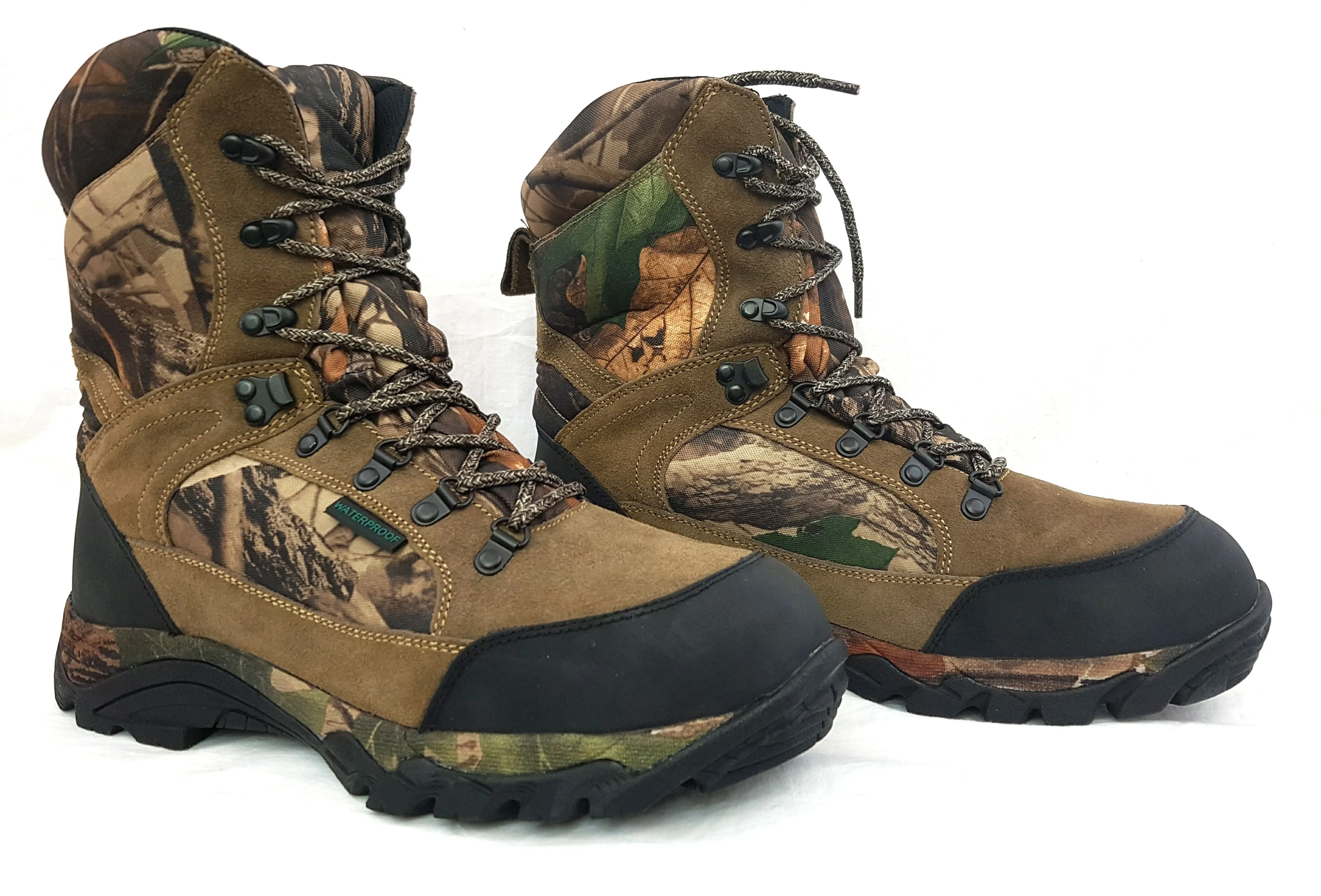 BISON SUEDE LEATHER CAMO WATERPROOF BOOTS