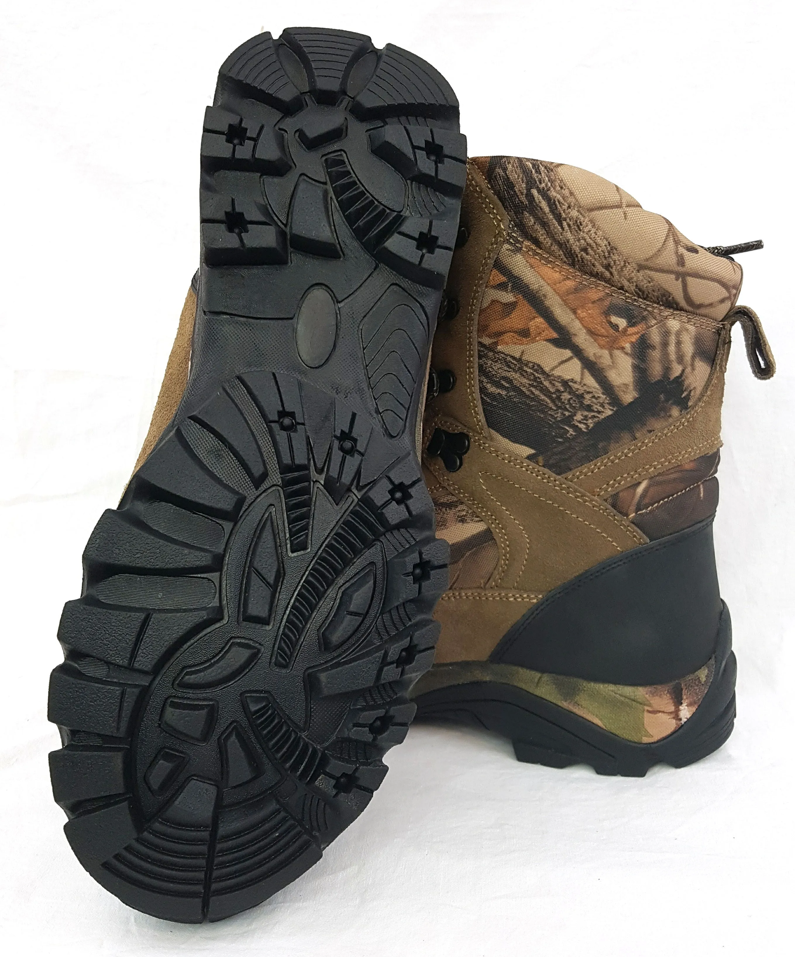 BISON SUEDE LEATHER CAMO WATERPROOF BOOTS