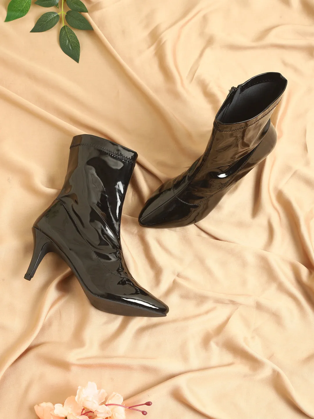 Black Patent Stiletto Ankle Boots (TC-ST-1270-BLKPAT)