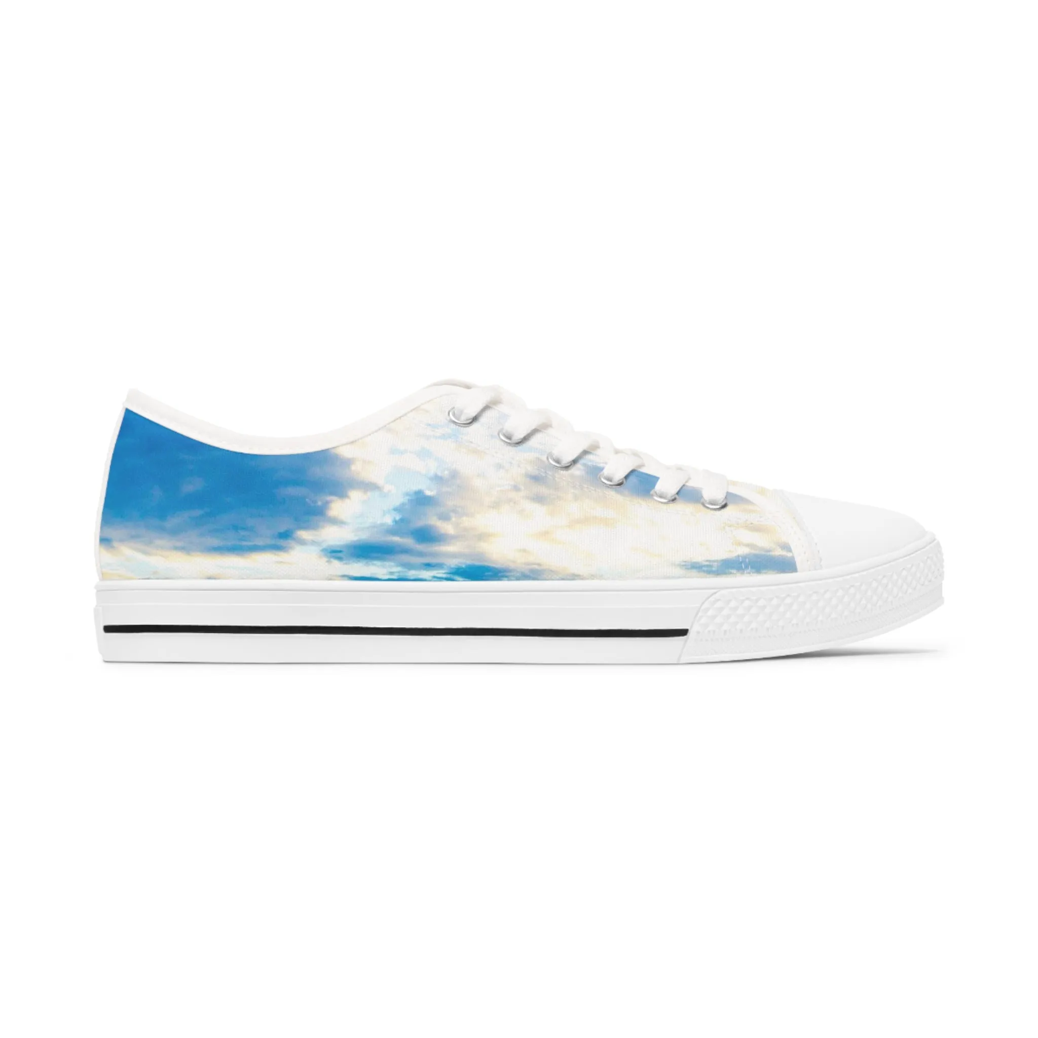 Blue Sea Inspired Women's Low Top Canvas Sneakers (AOP)