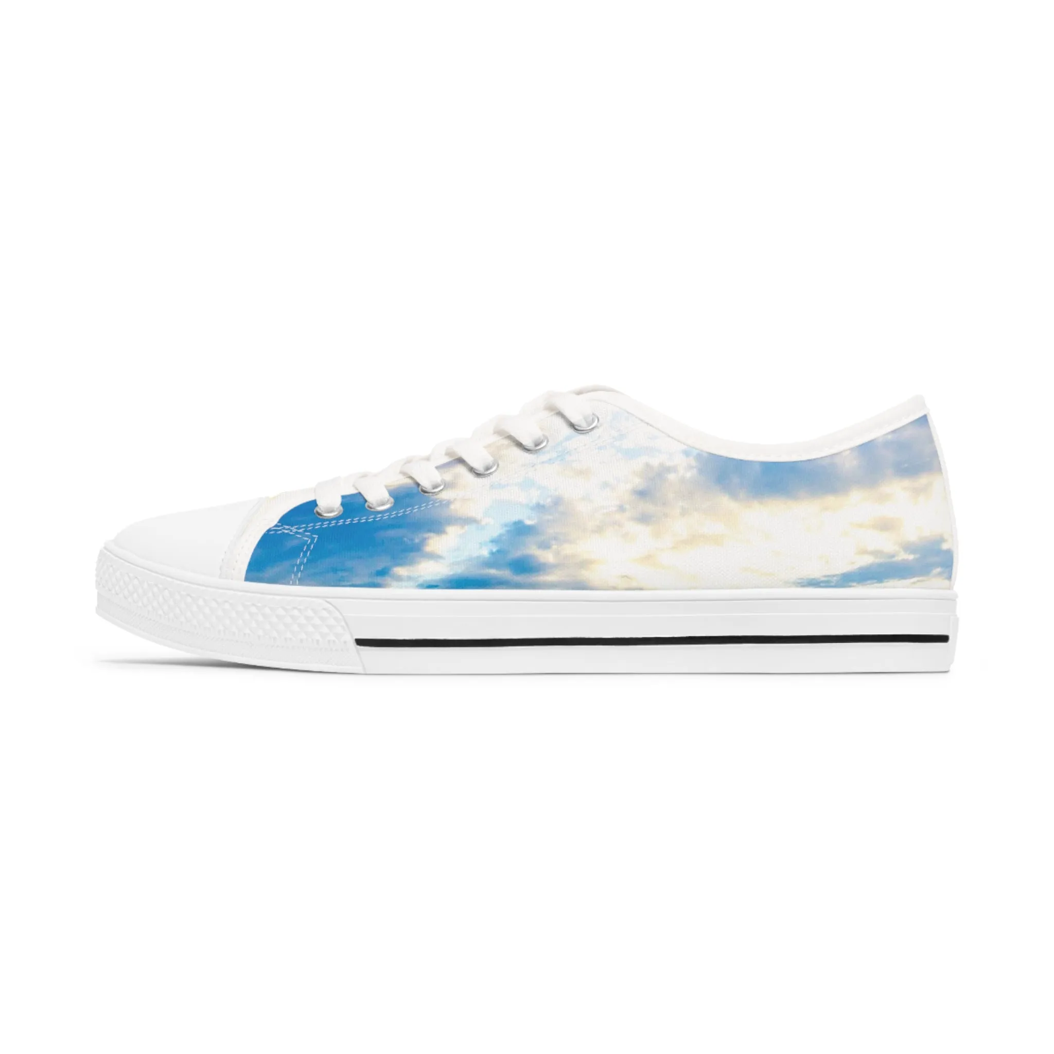 Blue Sea Inspired Women's Low Top Canvas Sneakers (AOP)