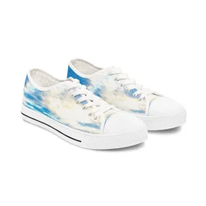 Blue Sea Inspired Women's Low Top Canvas Sneakers (AOP)