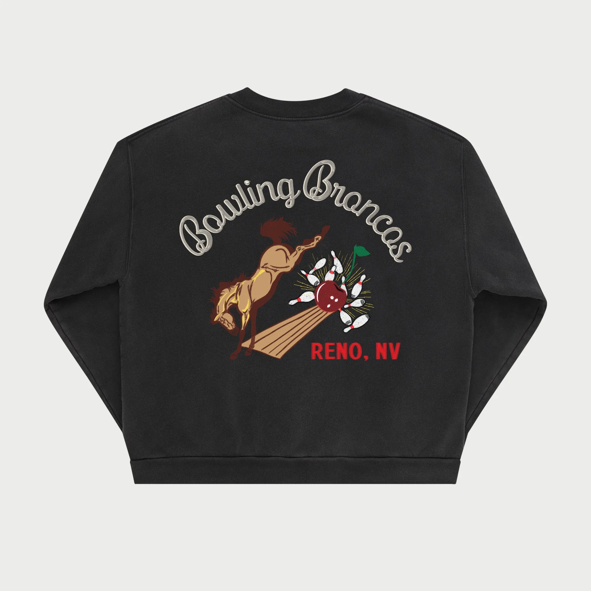 Bowling Broncos Crewneck (Black)