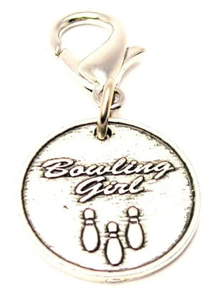 Bowling Girl Zipper Pull