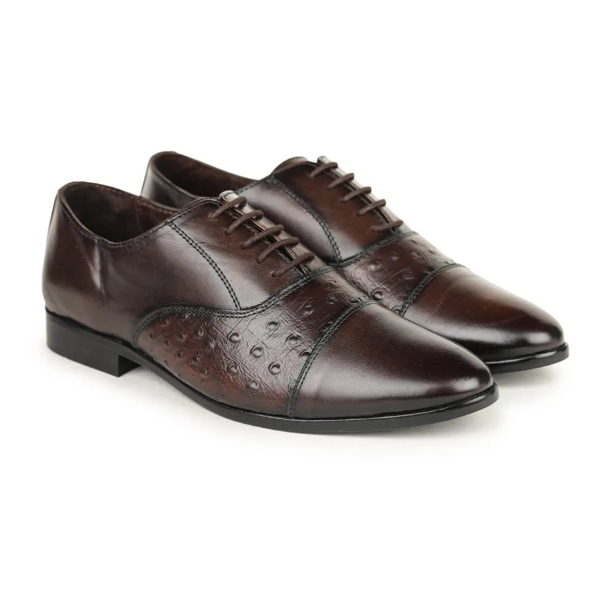 Britmen 8072 Mens Croco Leather Derby Shoes