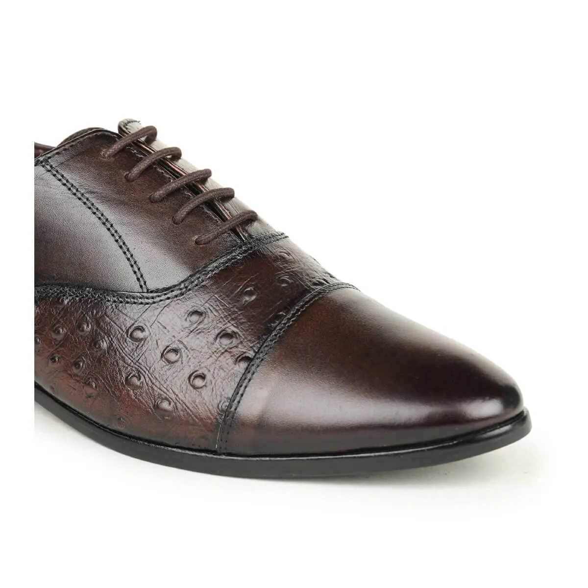 Britmen 8072 Mens Croco Leather Derby Shoes