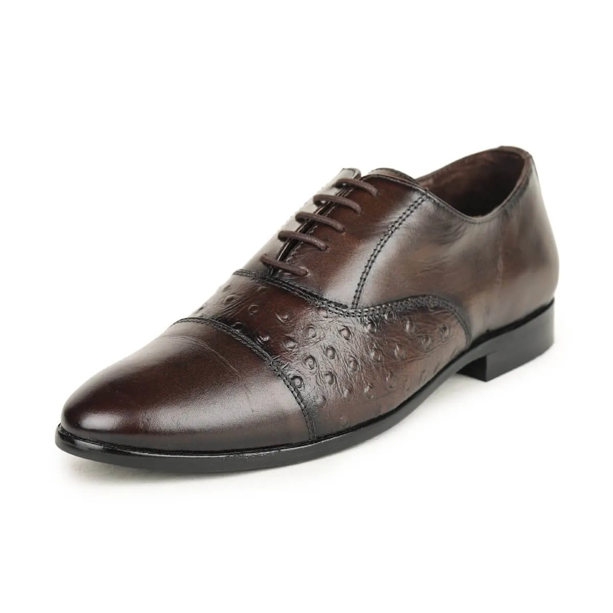 Britmen 8072 Mens Croco Leather Derby Shoes