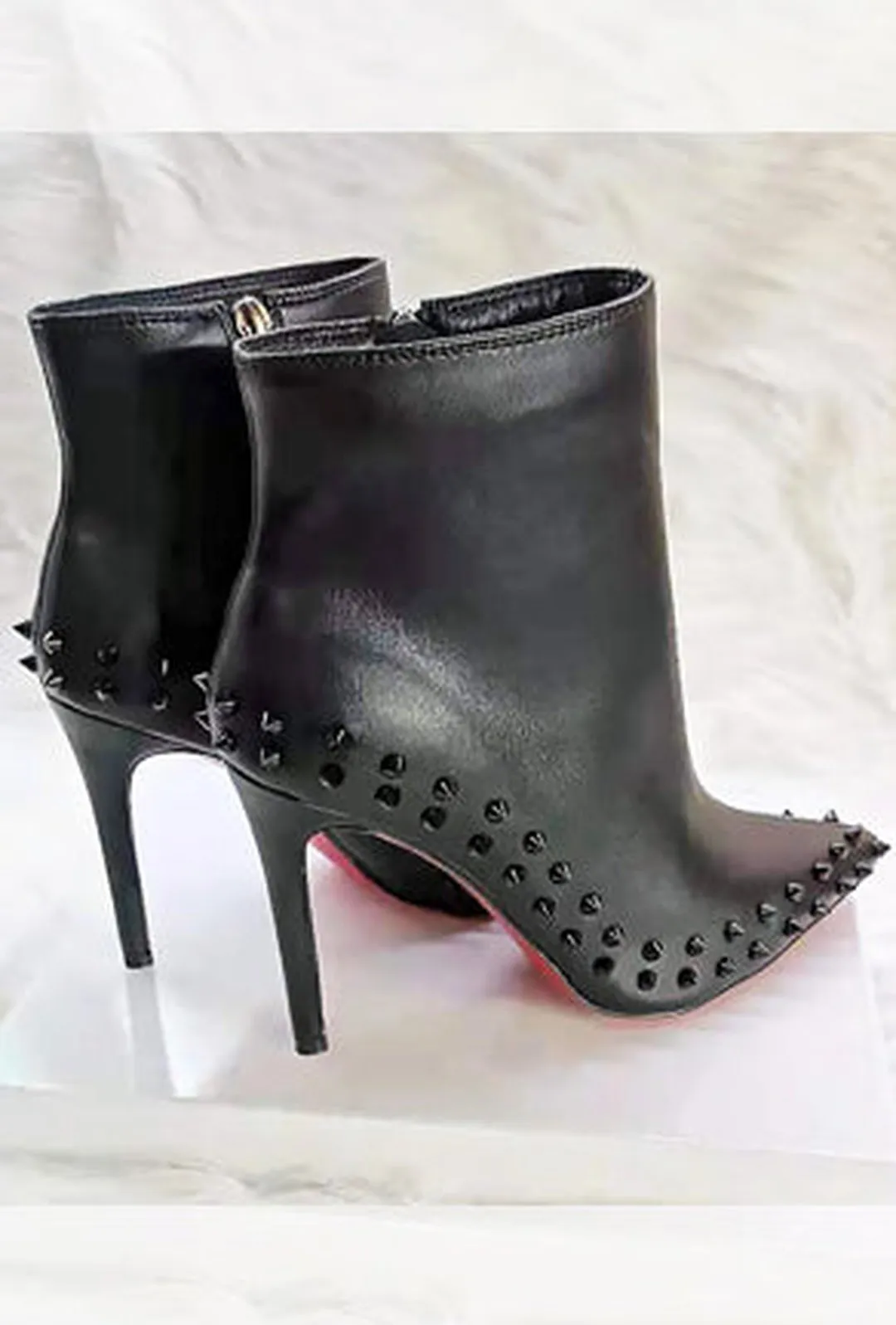 BROCK - STUD ANKLE HEEL BOOTS