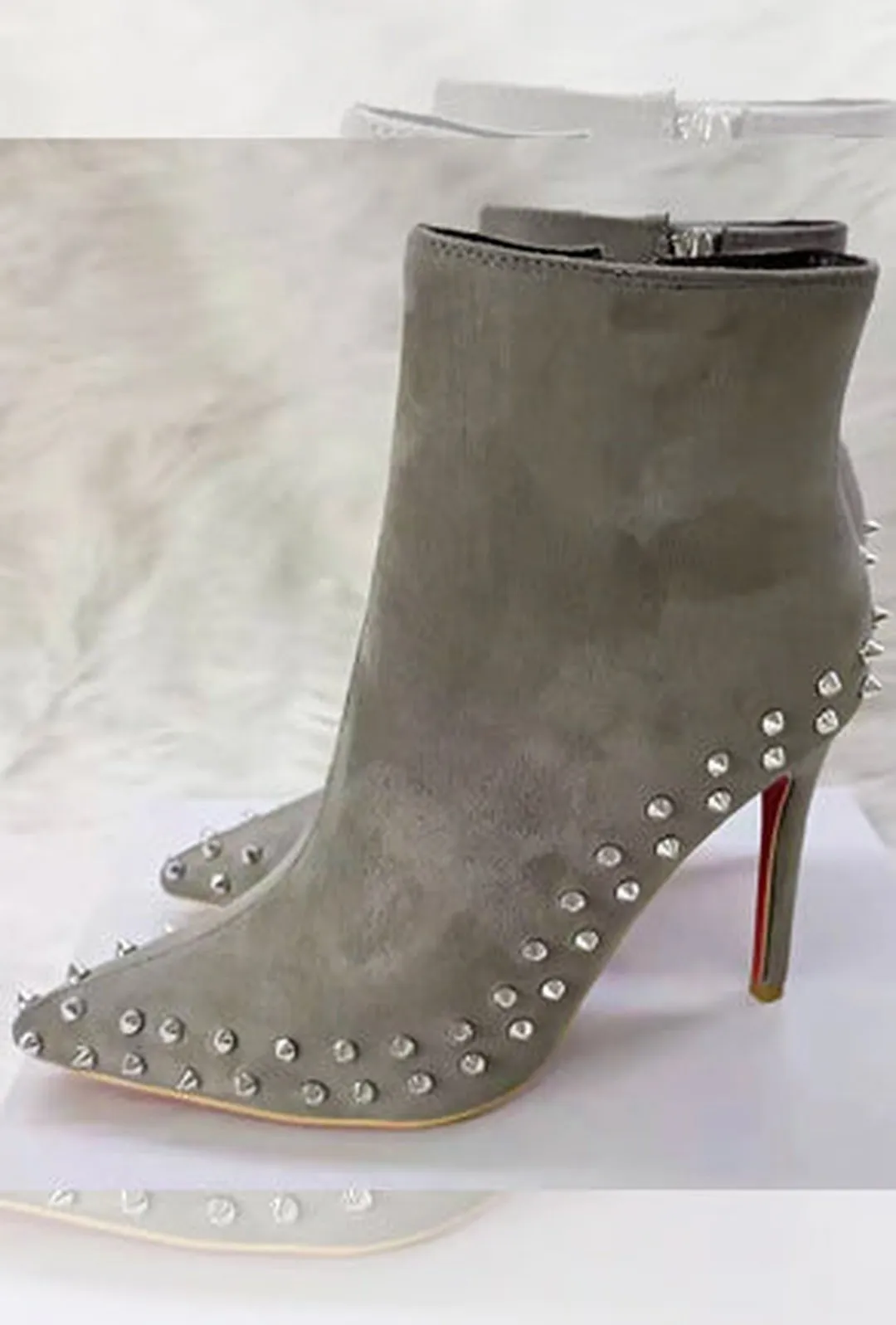 BROCK - STUD ANKLE HEEL BOOTS