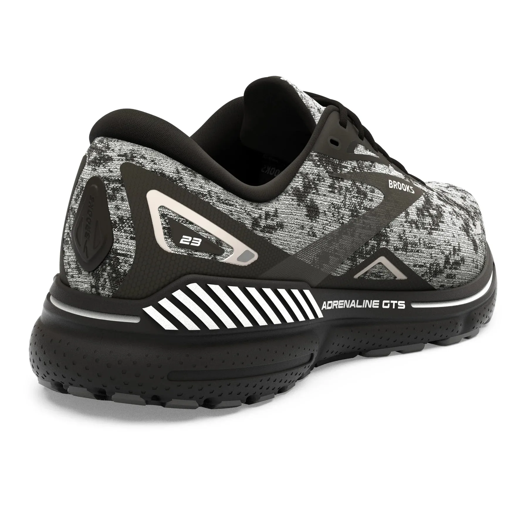 Brooks Women's Adrenaline GTS 23 Running Shoe - White/Grey/Black 1203811B135