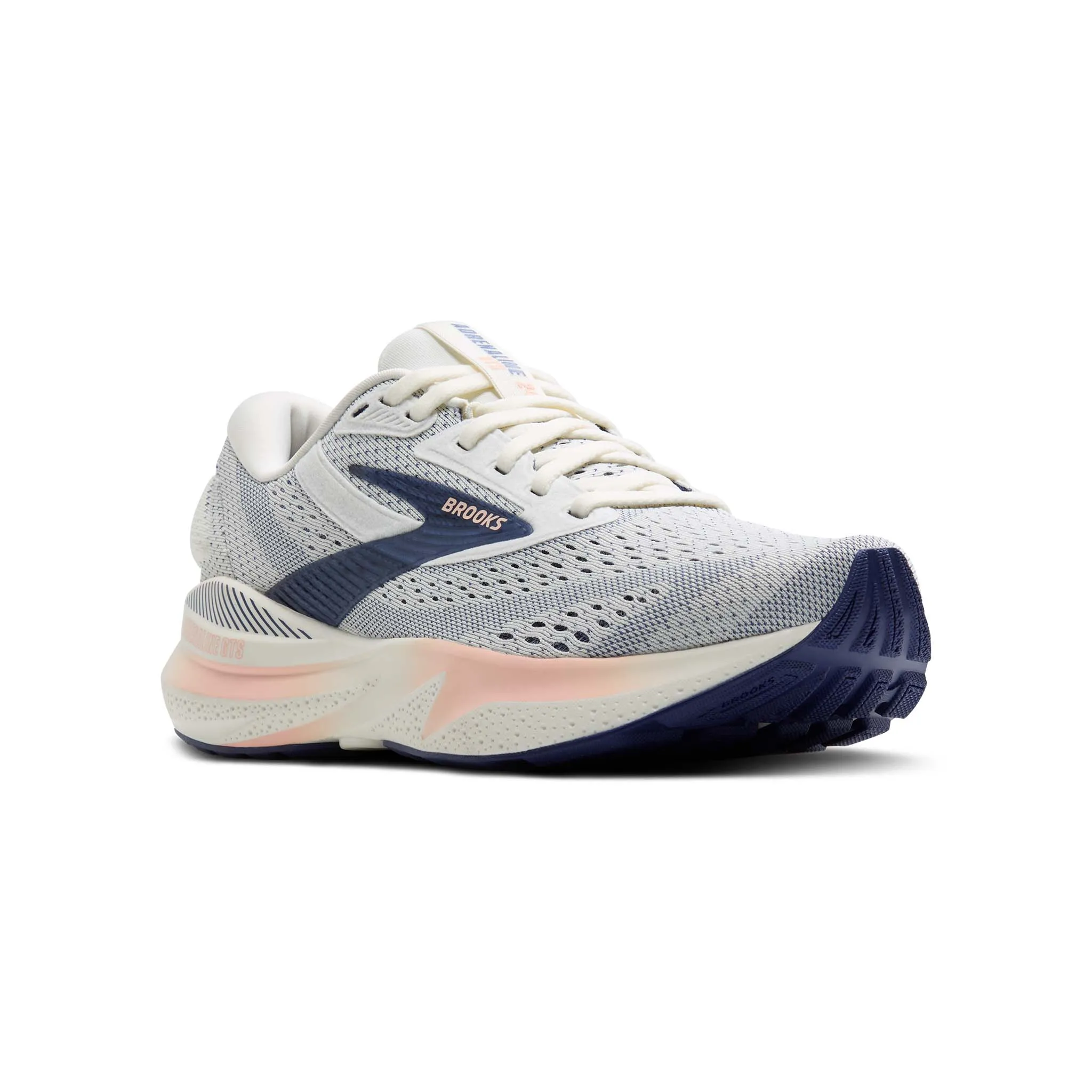 Brooks | Women's Adrenaline GTS 24 1D Running Shoes - Grey/Blue Ribbon/Peach