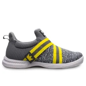 Brunswick Mens Slingshot Grey/Yellow Bowling Shoes