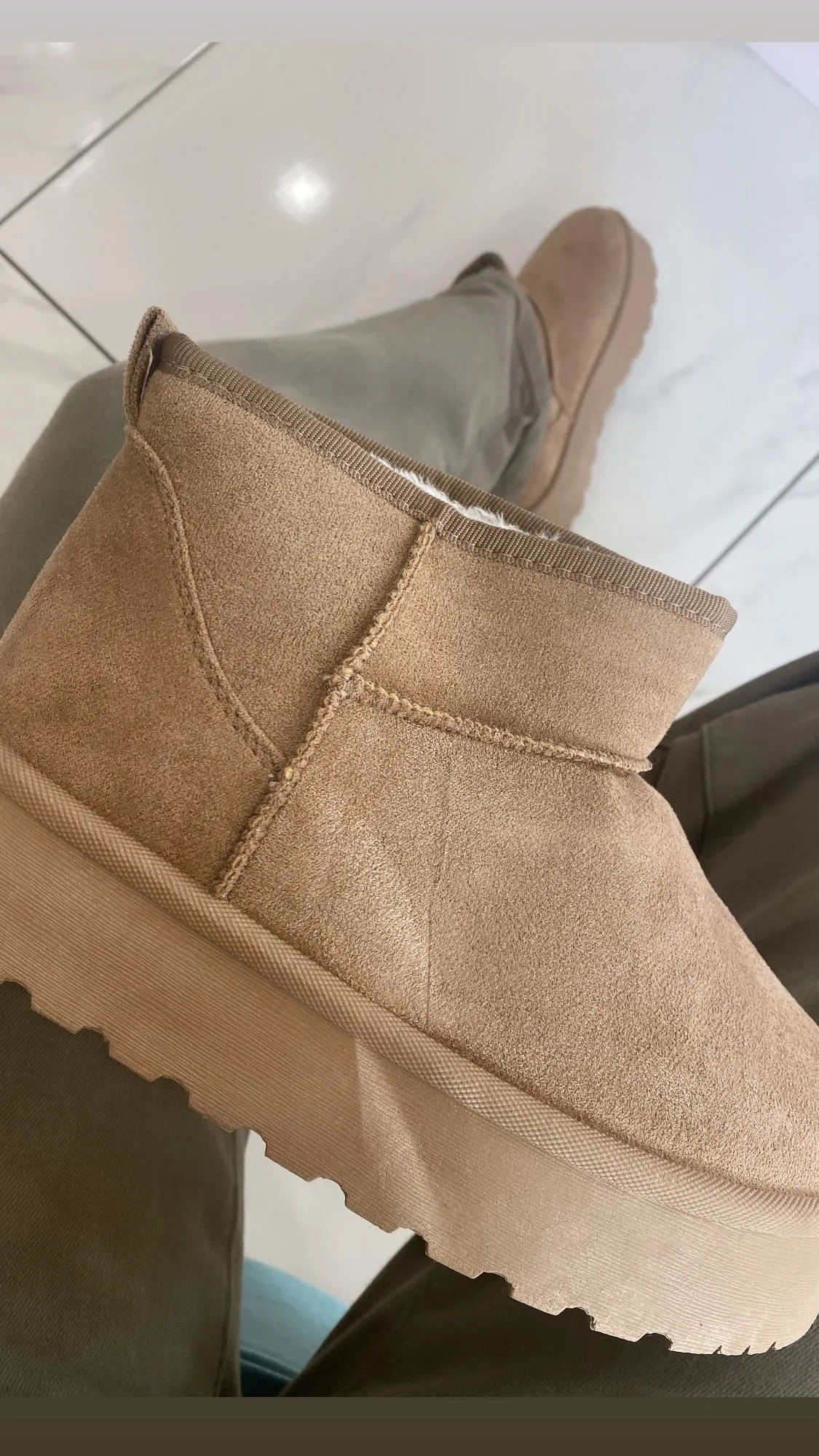 Camel Ultra Mini Ankle Boots