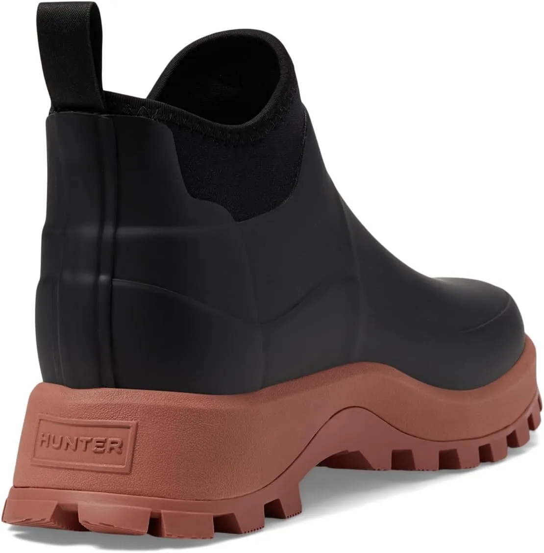 City Explorer Ankle Boot Hunter Rubber Boots, Black/Red Flurry