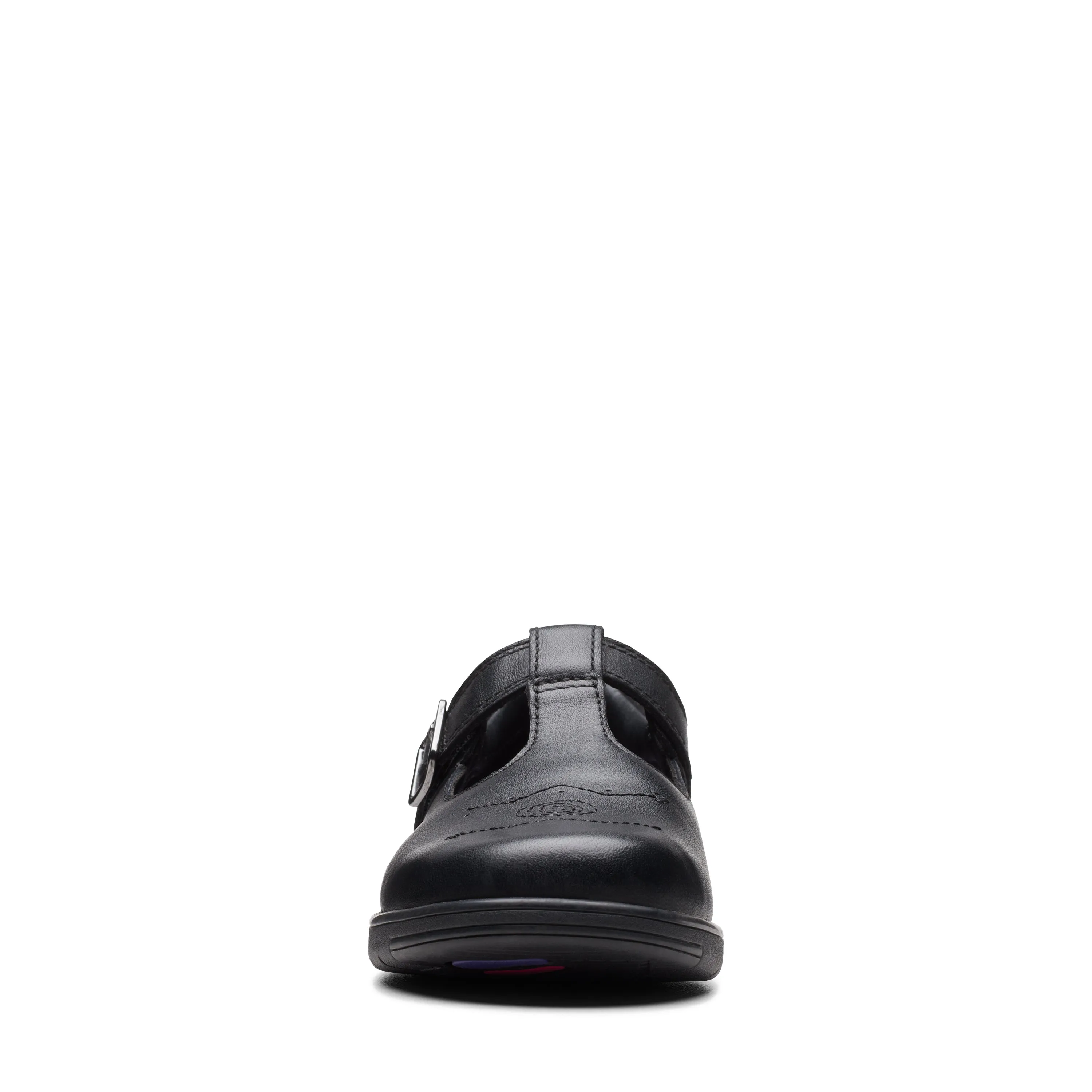 Clarks Jazzy Tap Girls Black T-bar School Shoe