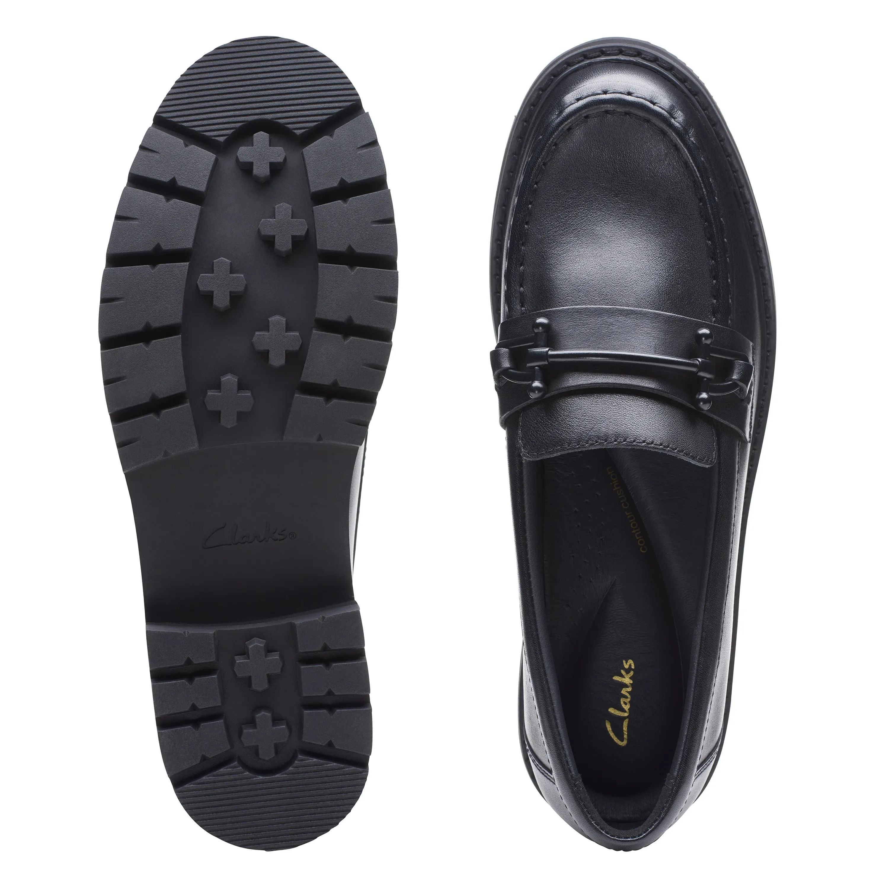 CLARKS | MOCASINES MUJER | ORIANNA BIT BLACK LEATHER | NEGRO