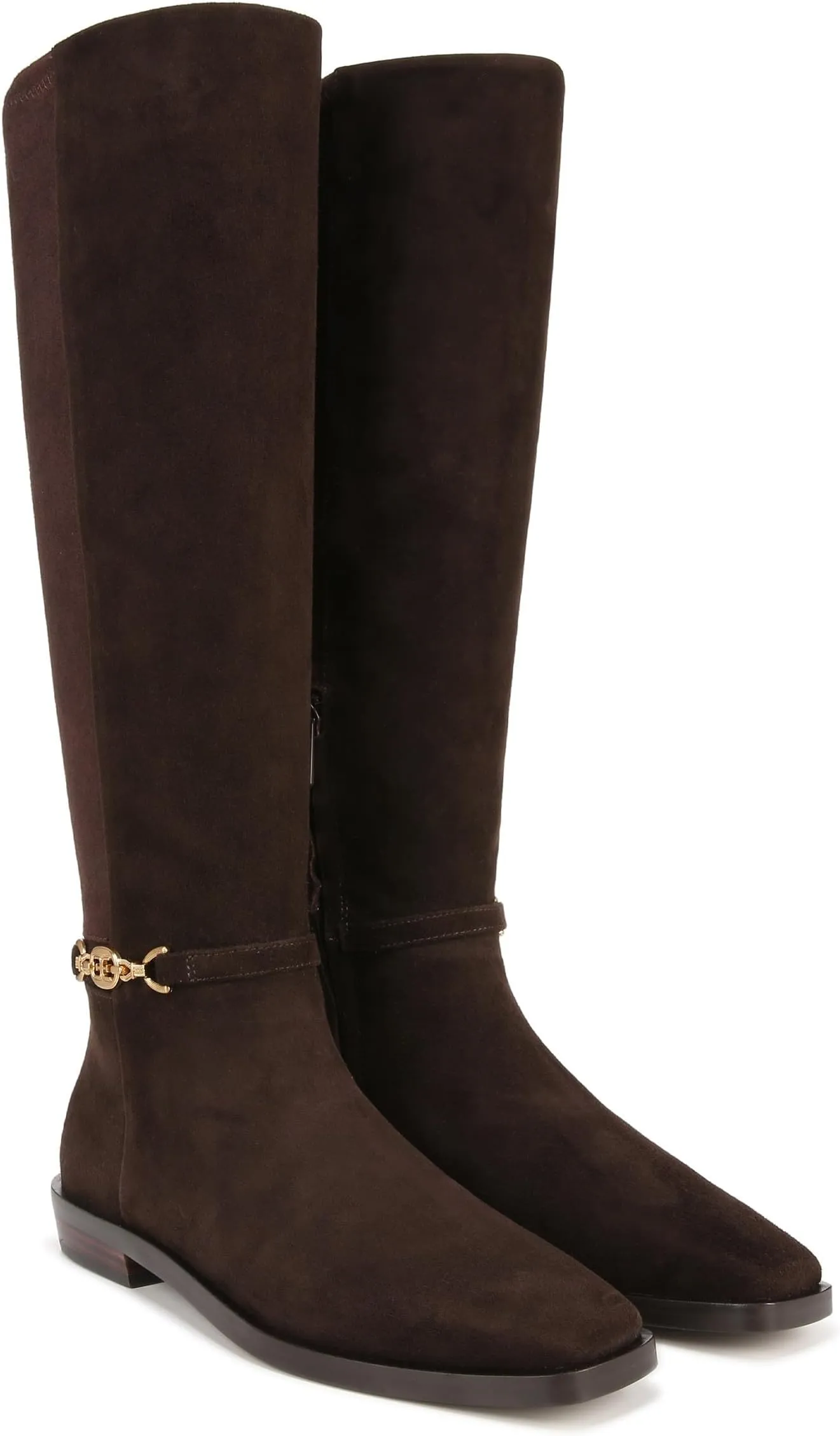 Clive Wide Calf Sam Edelman Boots, Chocolate Brown Suede