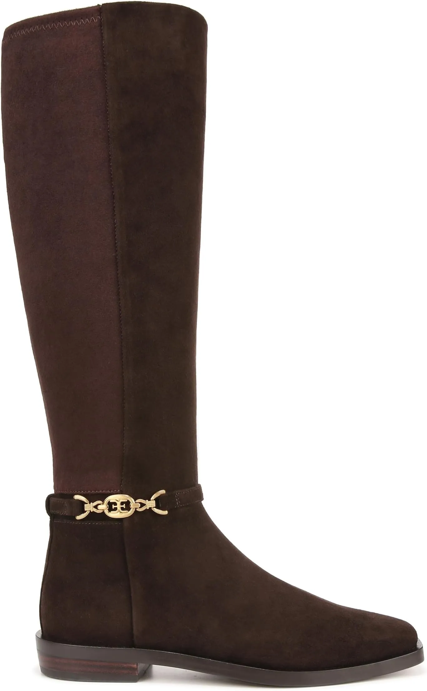 Clive Wide Calf Sam Edelman Boots, Chocolate Brown Suede