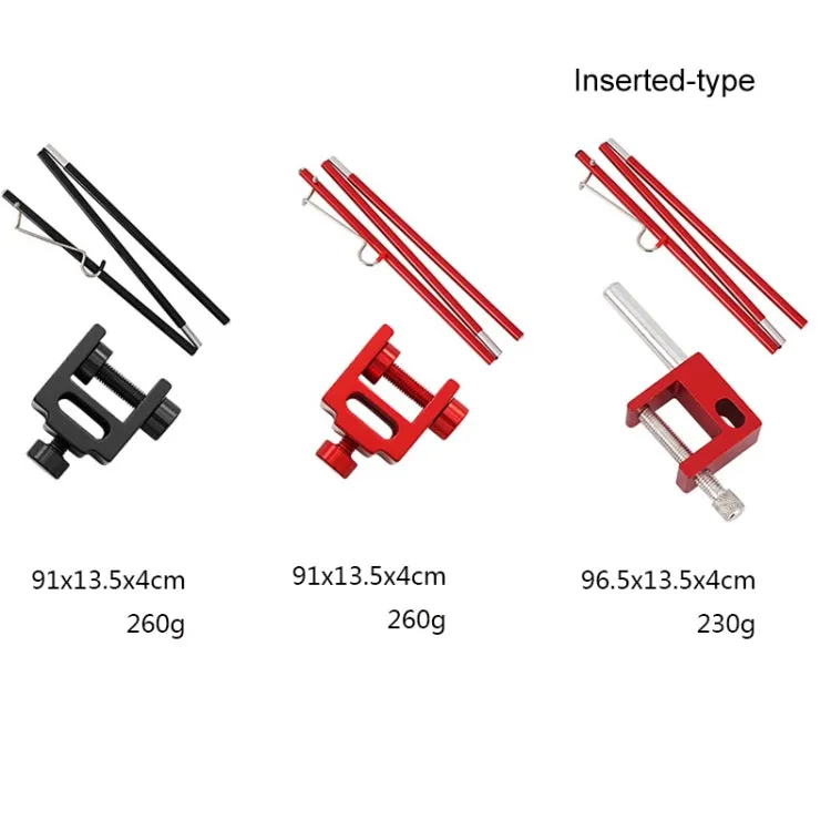 CLS Outdoor Aluminum Alloy Mini Simple Light Stand Camping Foldable Fixed Light Bracket(Red)