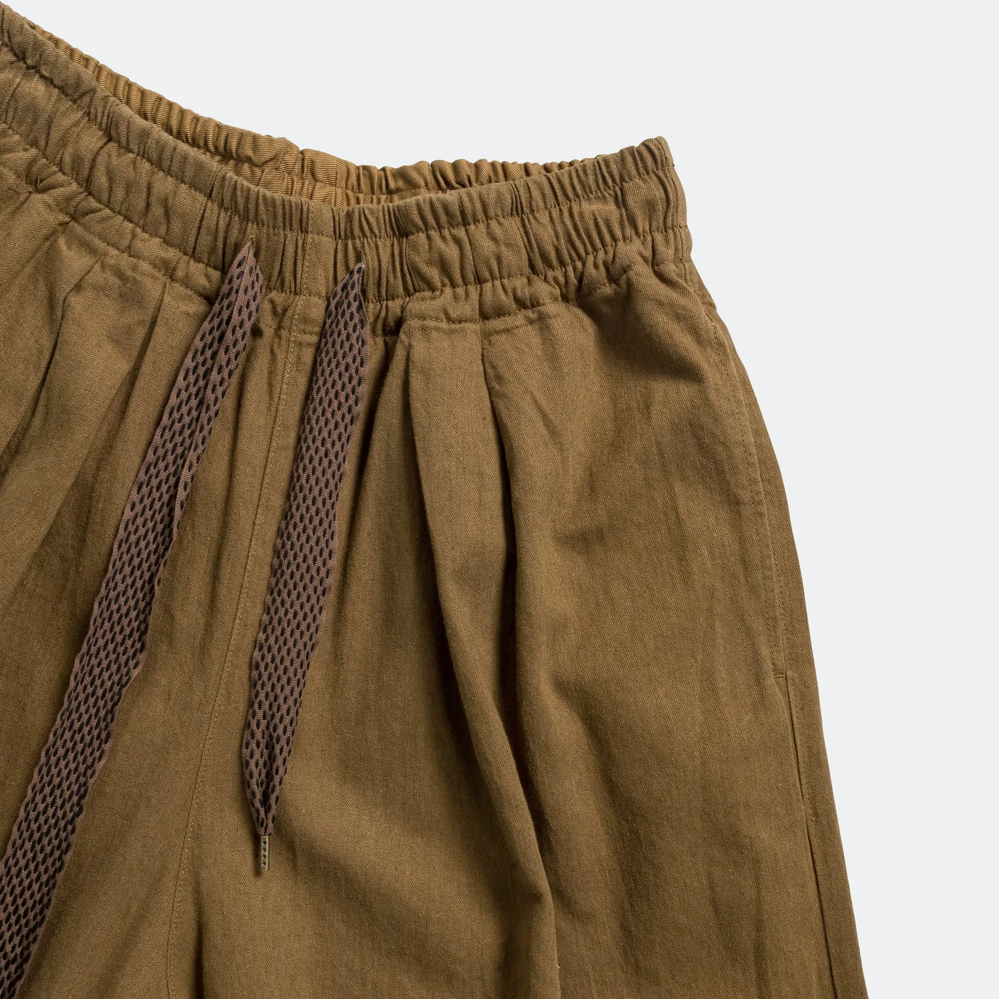 Cotton Linen Twill RUDE Buggy Pants - Khaki