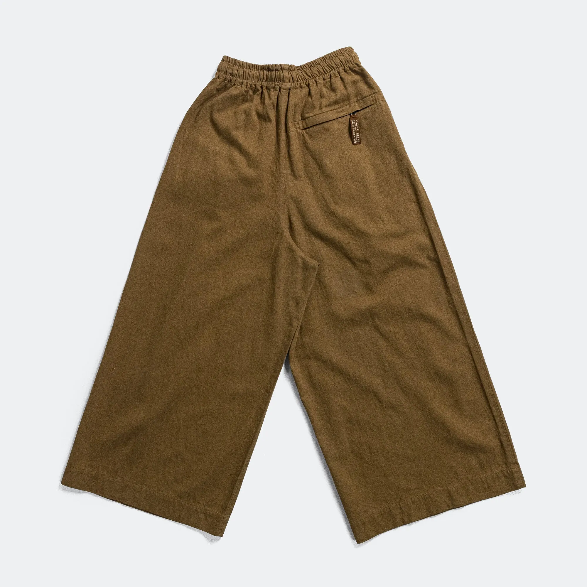 Cotton Linen Twill RUDE Buggy Pants - Khaki