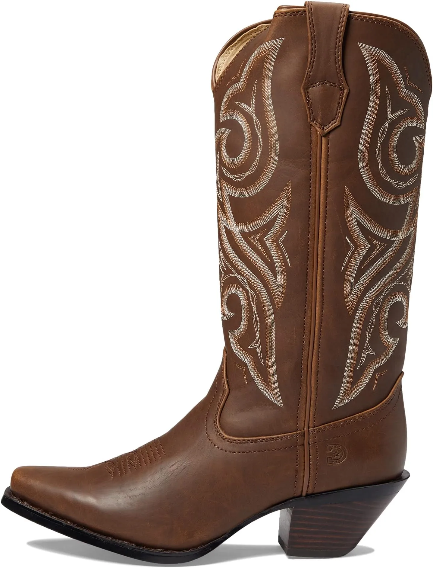 Crush 12" Western Snip Toe Durango Cowboy Boots, Milk Chocolate