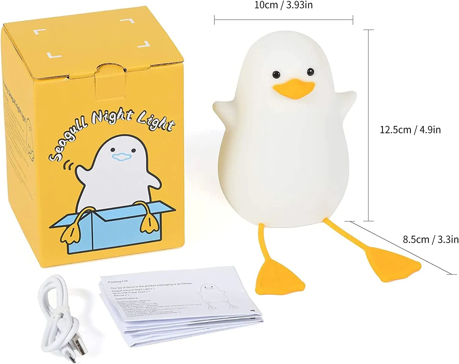 Cute Duck Silicone Night Light