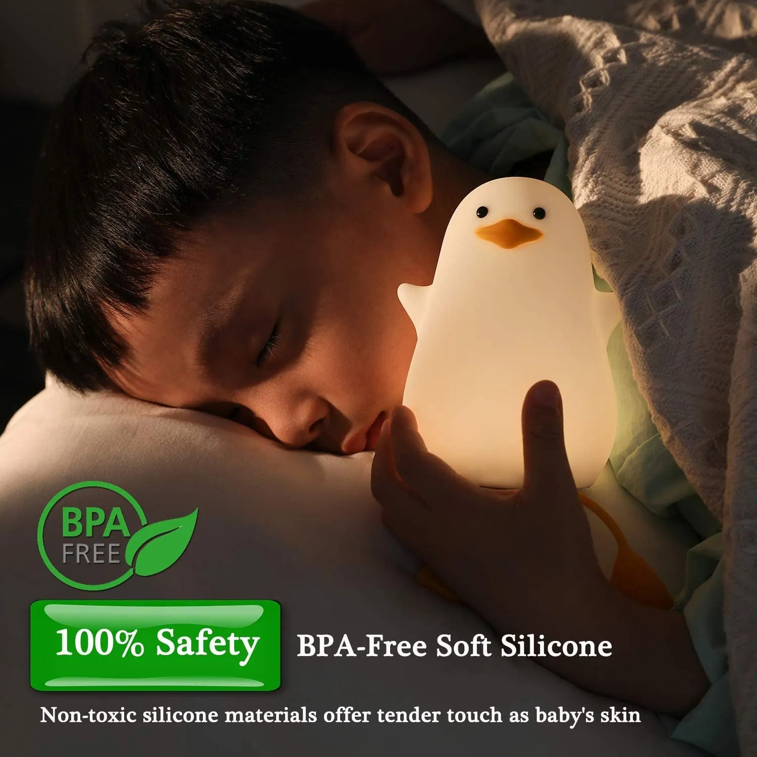 Cute Duck Silicone Night Light