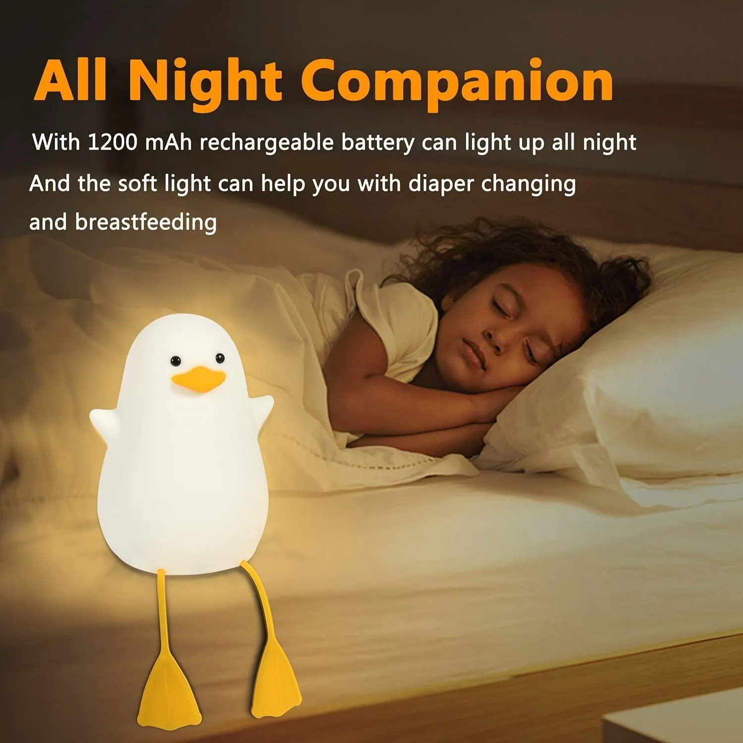 Cute Duck Silicone Night Light