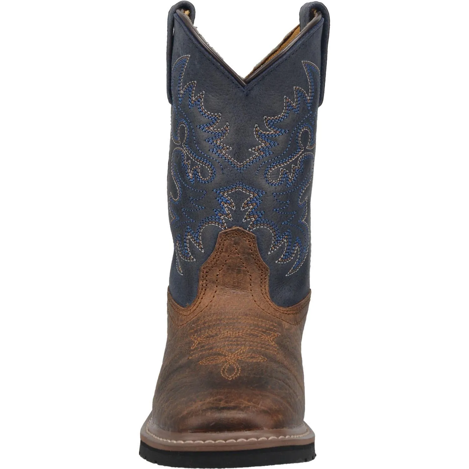 Dan Post Children's Brantley Rust Brown And Blue Western Boots DPC3938